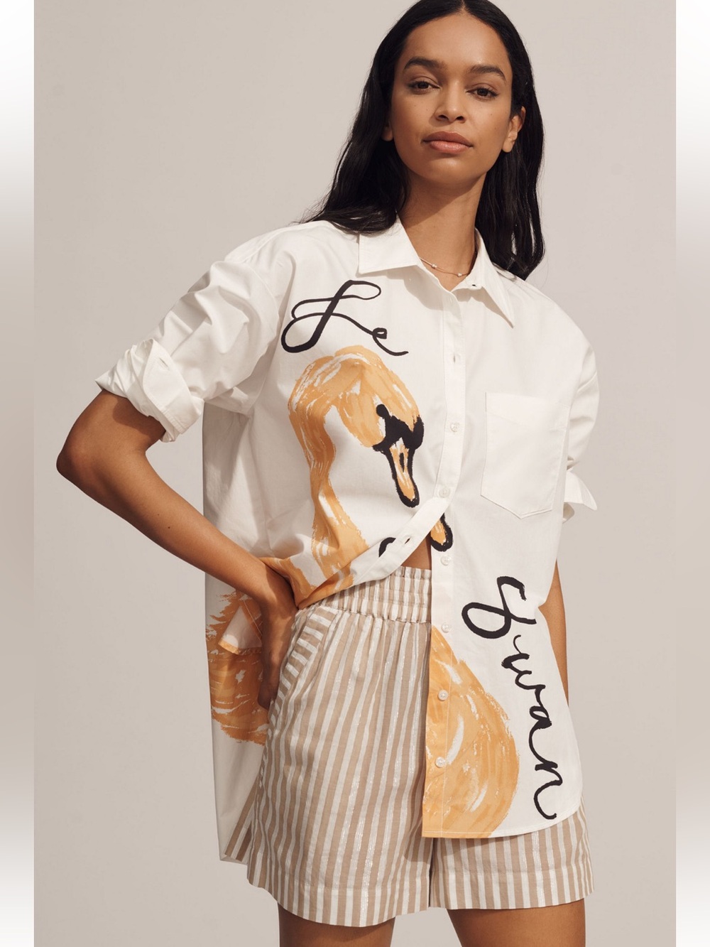 Anthropologie maeve The Bennet Buttondown Shirt: Novelty Edition size medium